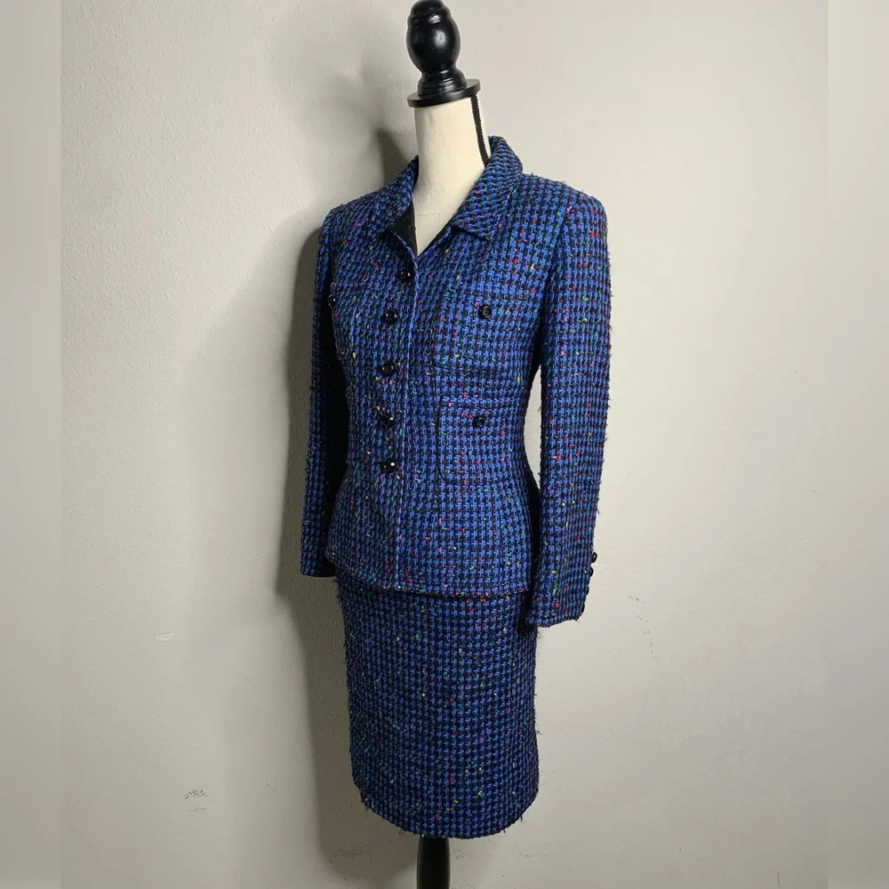 Carlisle Vintage Tweed Two Piece Skirt Suit Set